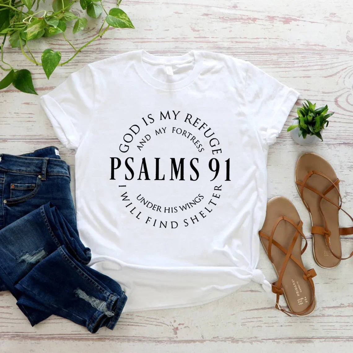 Under His Wings — Psalms 91 T-Shirt