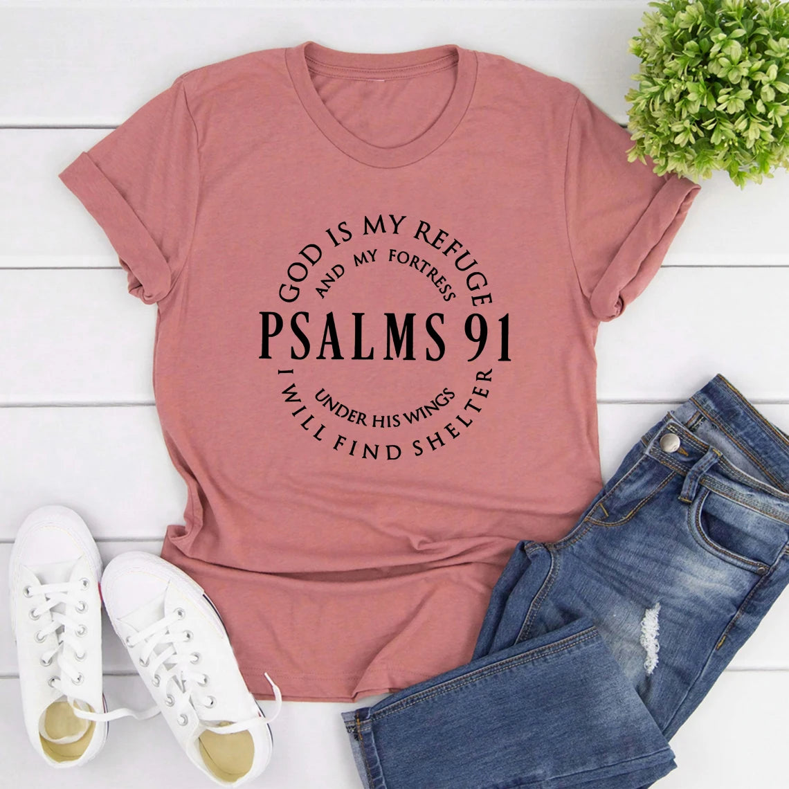 Under His Wings — Psalms 91 T-Shirt