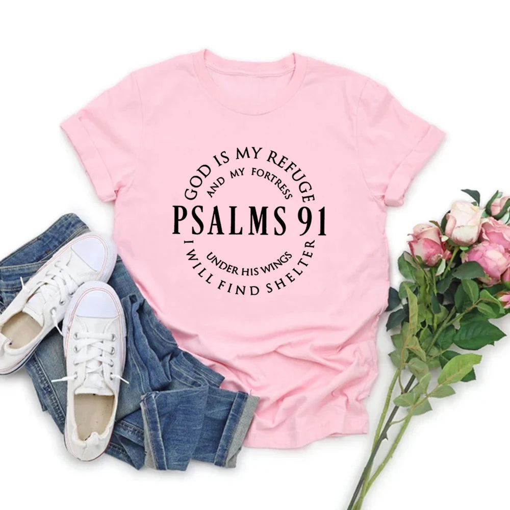 Under His Wings — Psalms 91 T-Shirt