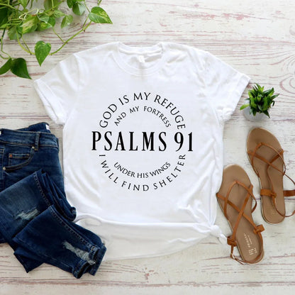 Under His Wings — Psalms 91 T-Shirt