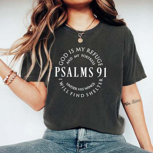 Under His Wings — Psalms 91 T-Shirt