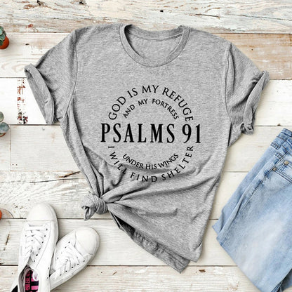 Under His Wings — Psalms 91 T-Shirt